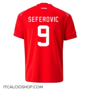 Svizzera Haris Seferovic #9 Prima Maglia Mondiali 2022 Manica Corta